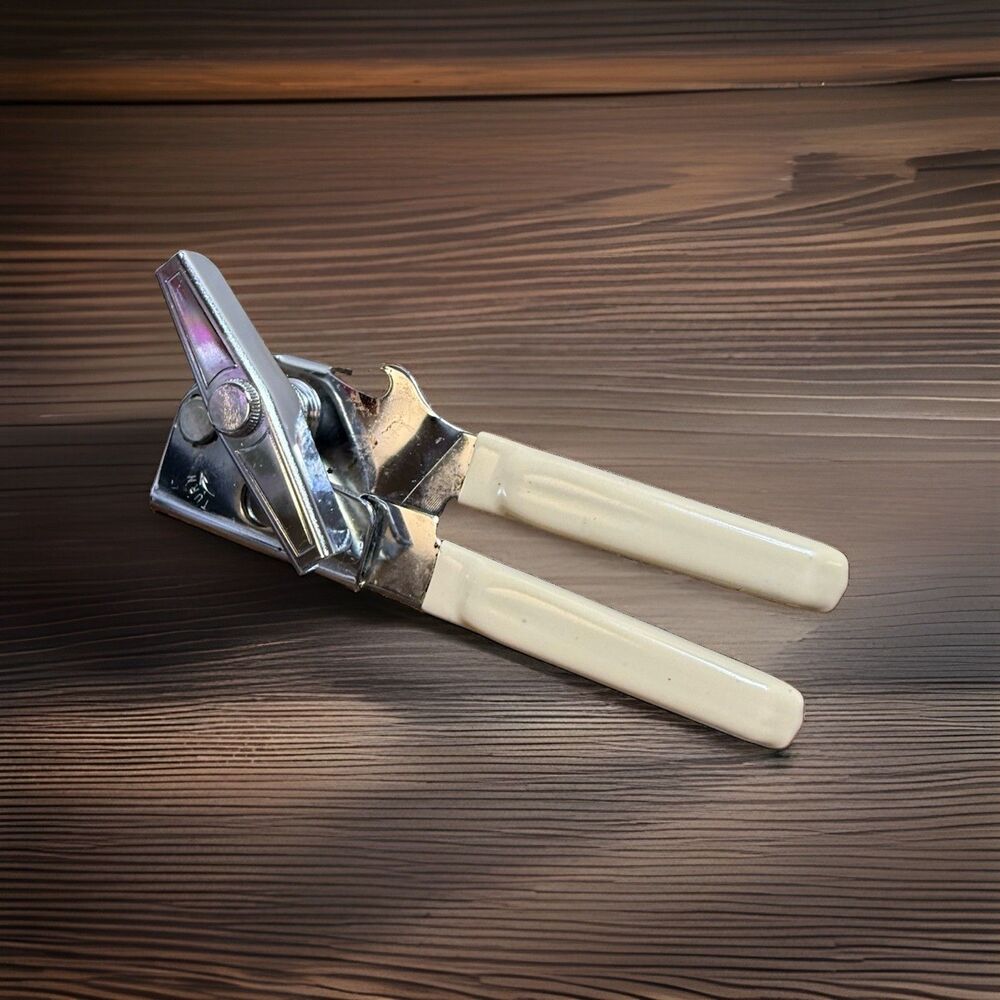 VTG Heavy Duty Swing-A-Way Swing Away Can Bottle Opener Almond Grip Handle USA